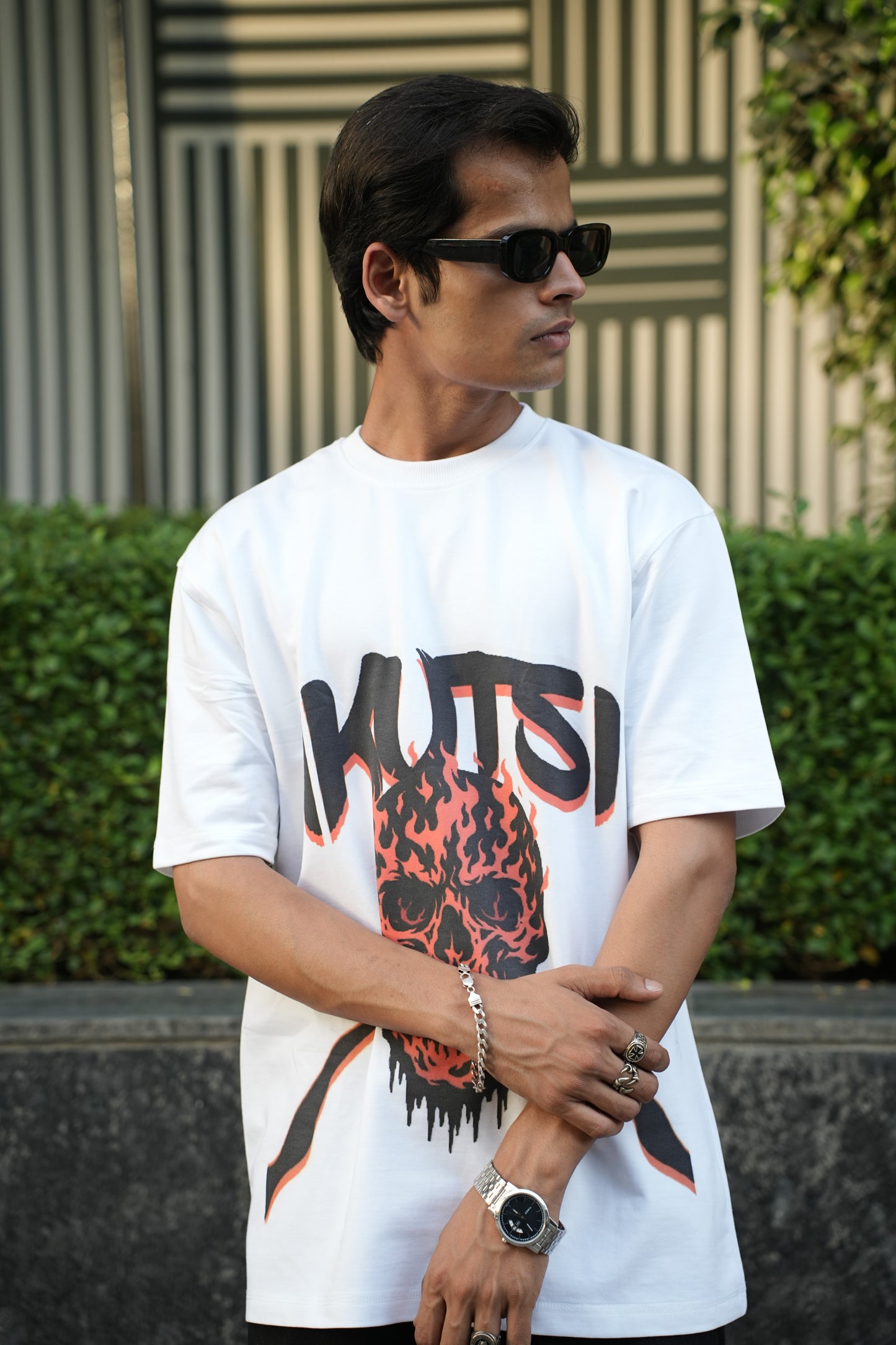 Born From Fire Oversized tshirt– White Heat Edition